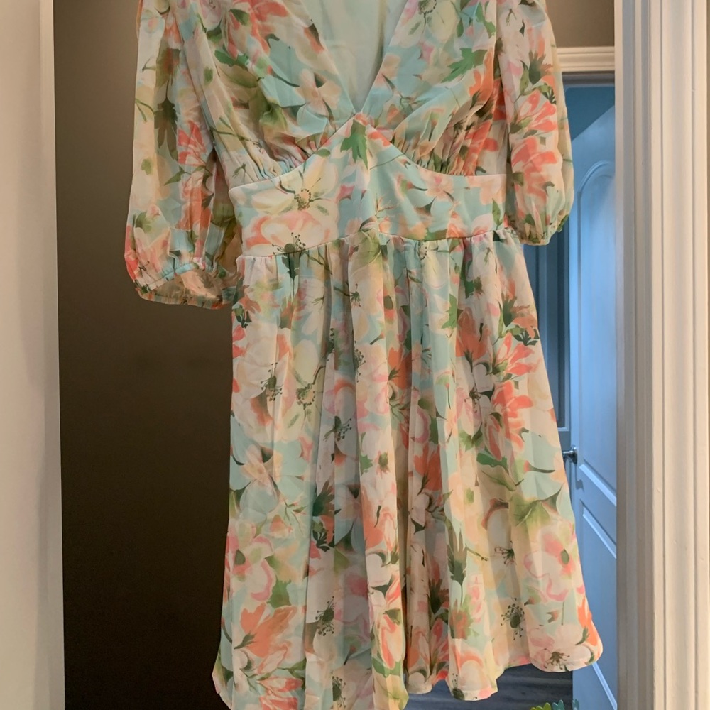 Keilani Short Dress Multi Floral